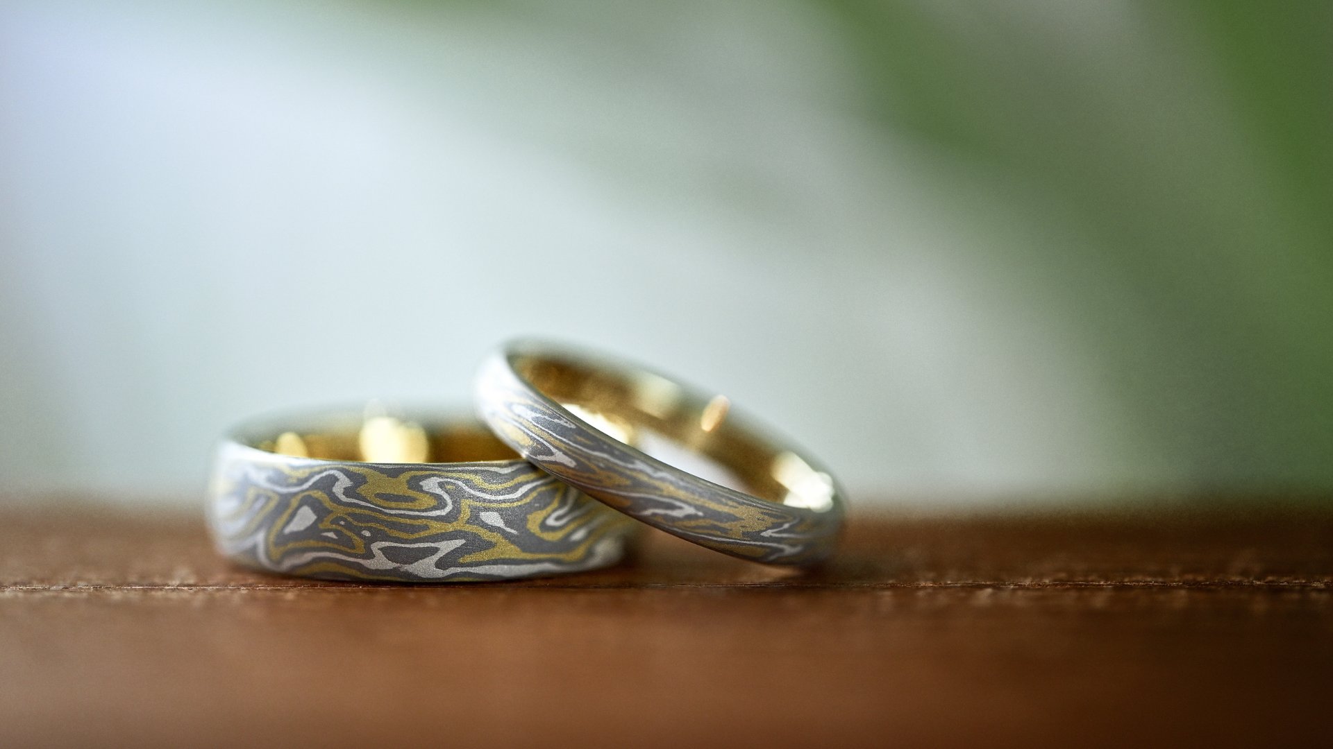木目金の結婚指輪